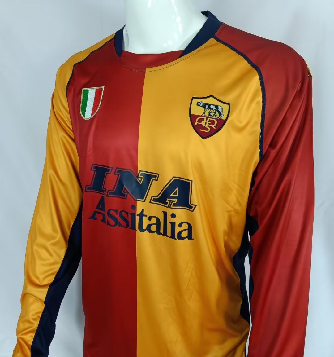 AS Rom 2001/02 Heimtrikot Langarm