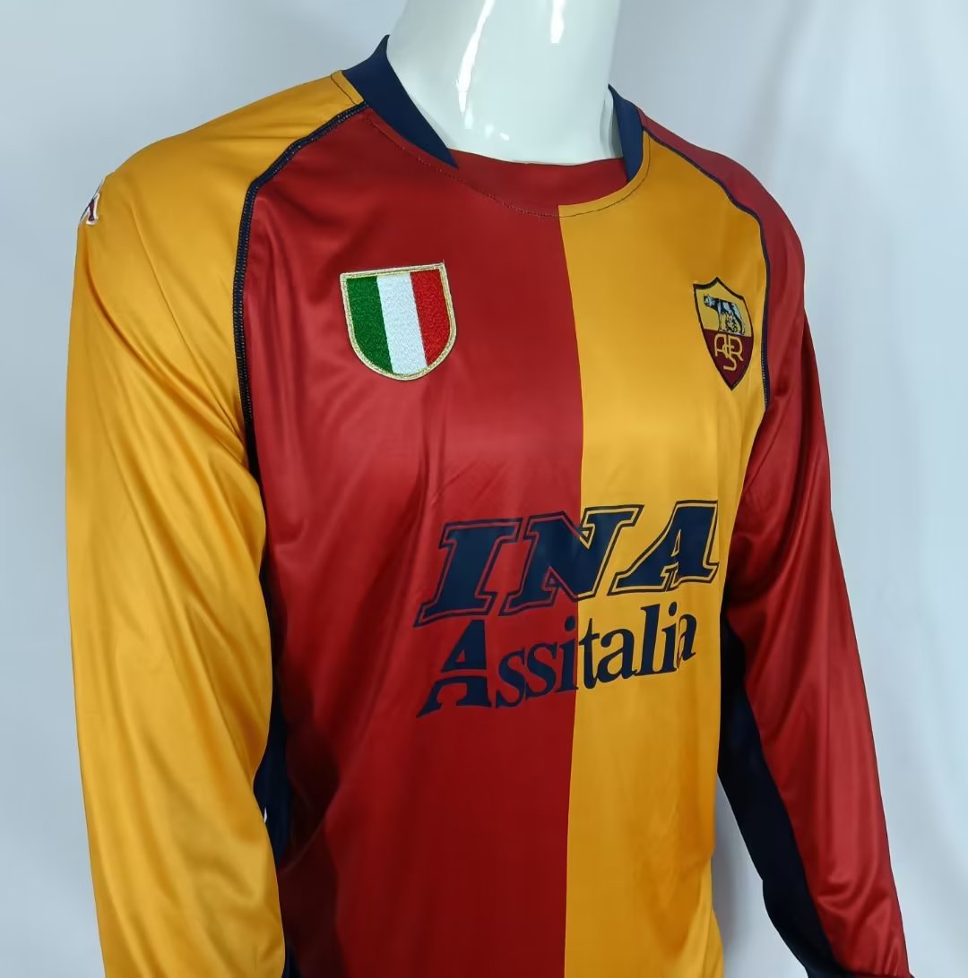 AS Rom 2001/02 Heimtrikot Langarm