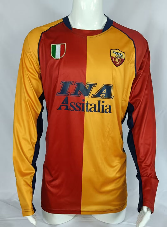 AS Rom 2001/02 Heimtrikot Langarm