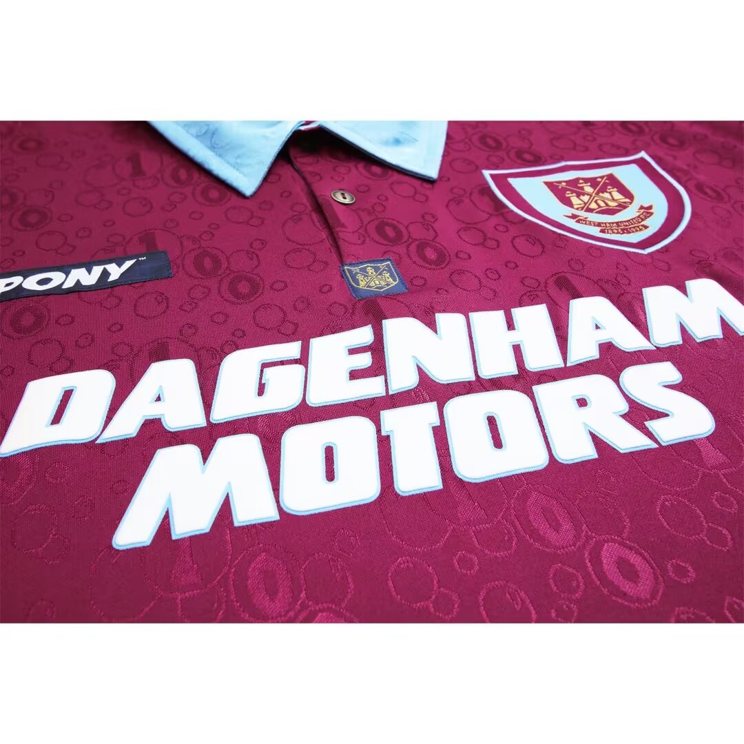 West Ham United 1995 - 1997 Heimtrikot LANGARM