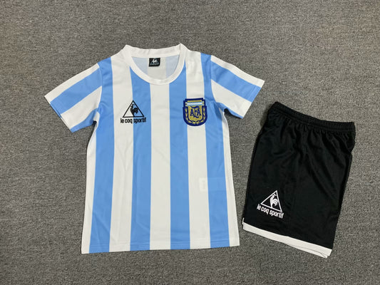 Argentinien WM 1986 Trikot KIDS (+Hose)