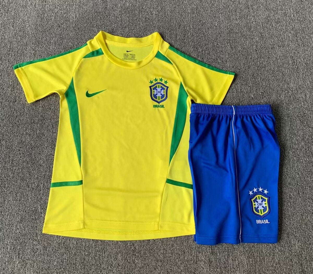 Brasilien WM 2002 Heimtrikot KIDS (+Hose)